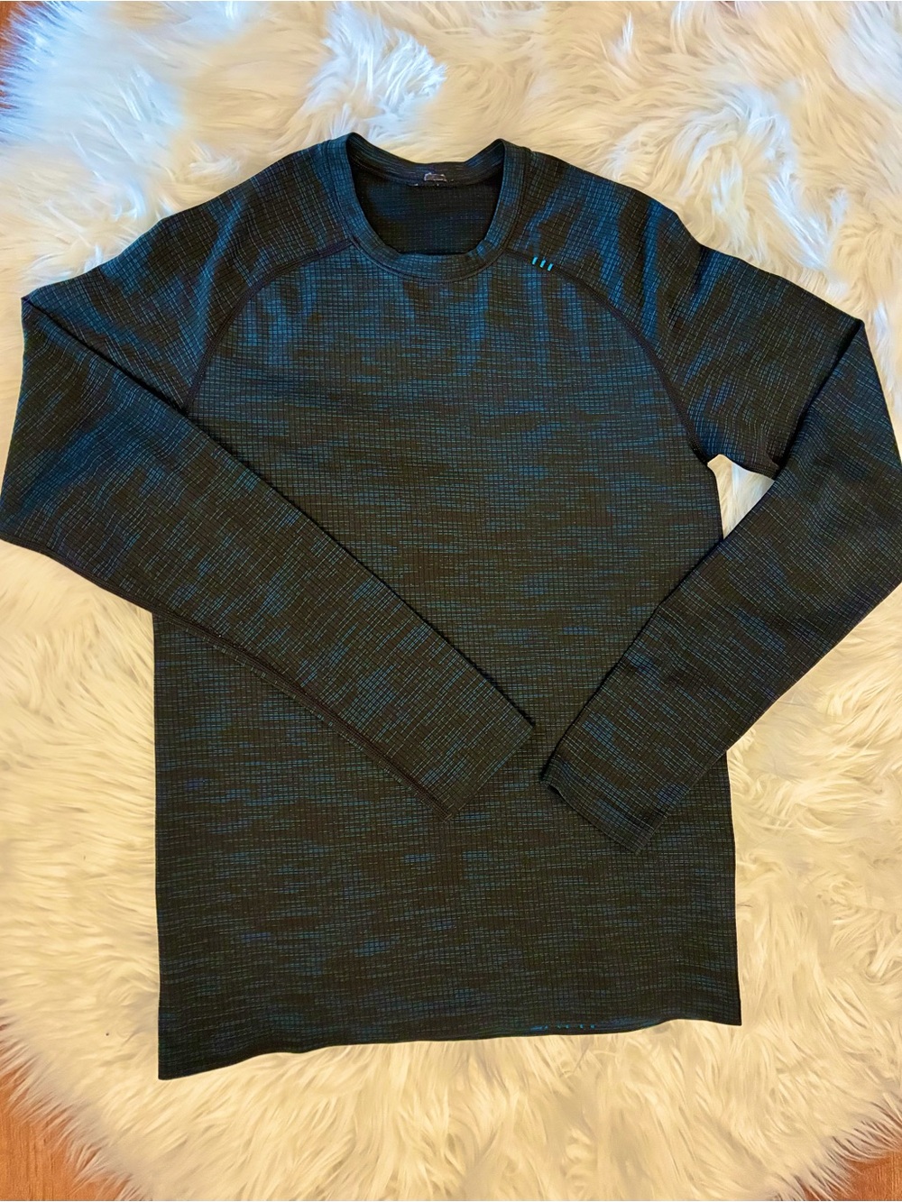 Lululemon Metal Tech Long Sleeve Sz XS Amalfi Blue / Black LM3AXMS Training